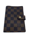 【中古】LOUIS VUITTON◆アジェンダPM_ダミエ・エベヌ_BRW/--/BRW/レディース【服飾雑貨他】