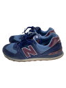 【中古】NEW BALANCE◆ML574/ネイビー/27.5cm/NVY【シューズ】