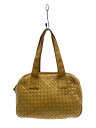 【中古】BOTTEGA VENETA◆イントレチャート/ハンドバッグ/レザー/キャメル/CML/無地【バッグ】