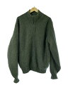 【中古】L.L.Bean◆90s/ドライバーズニット/カーディガン/L/ウール/カーキ【メンズウェア】