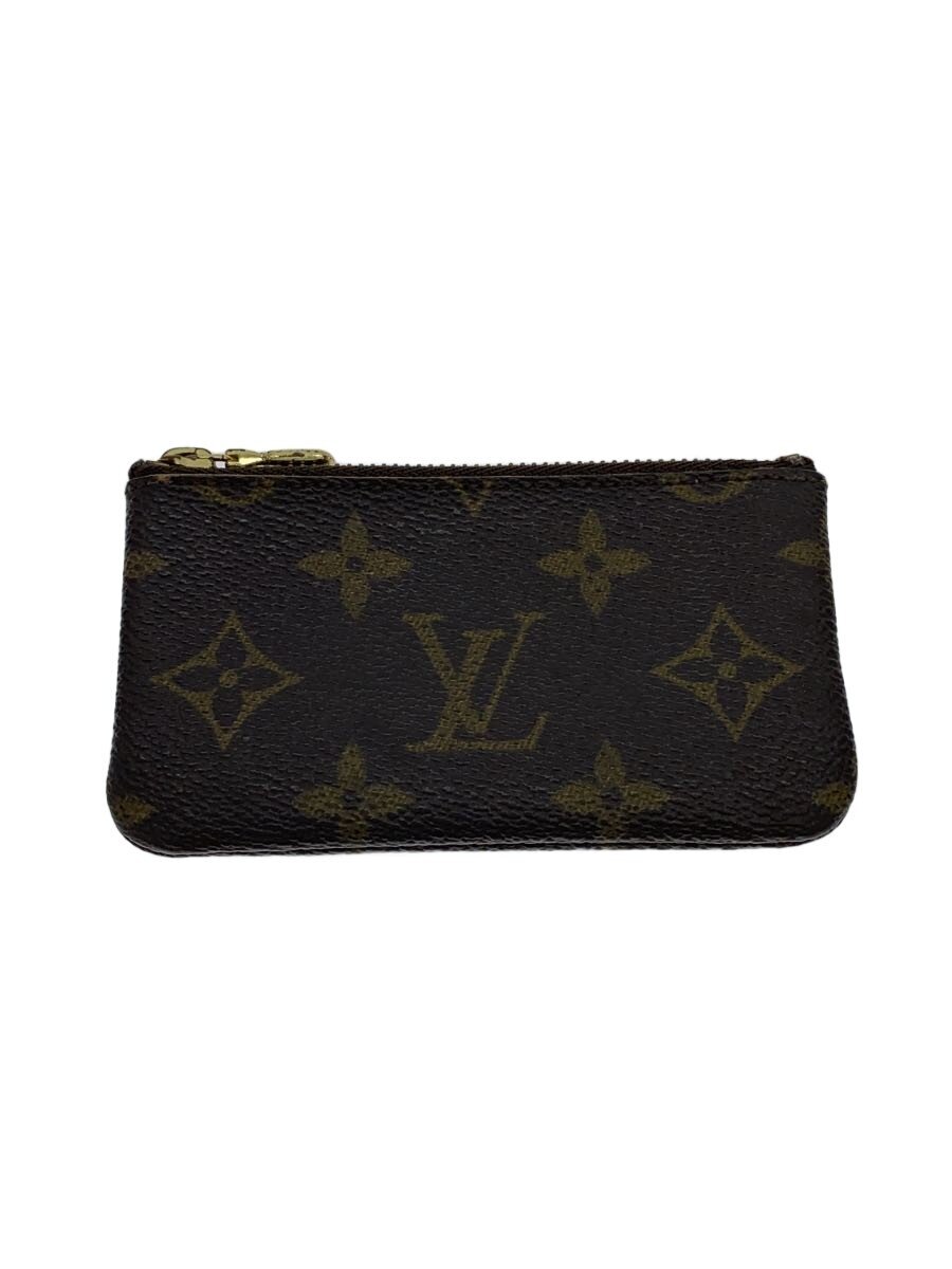 【中古】LOUIS VUITTON◆ポシェット・クレ_モノグラム・キャンバス/PVC/BRW/レディース【服飾雑貨他】