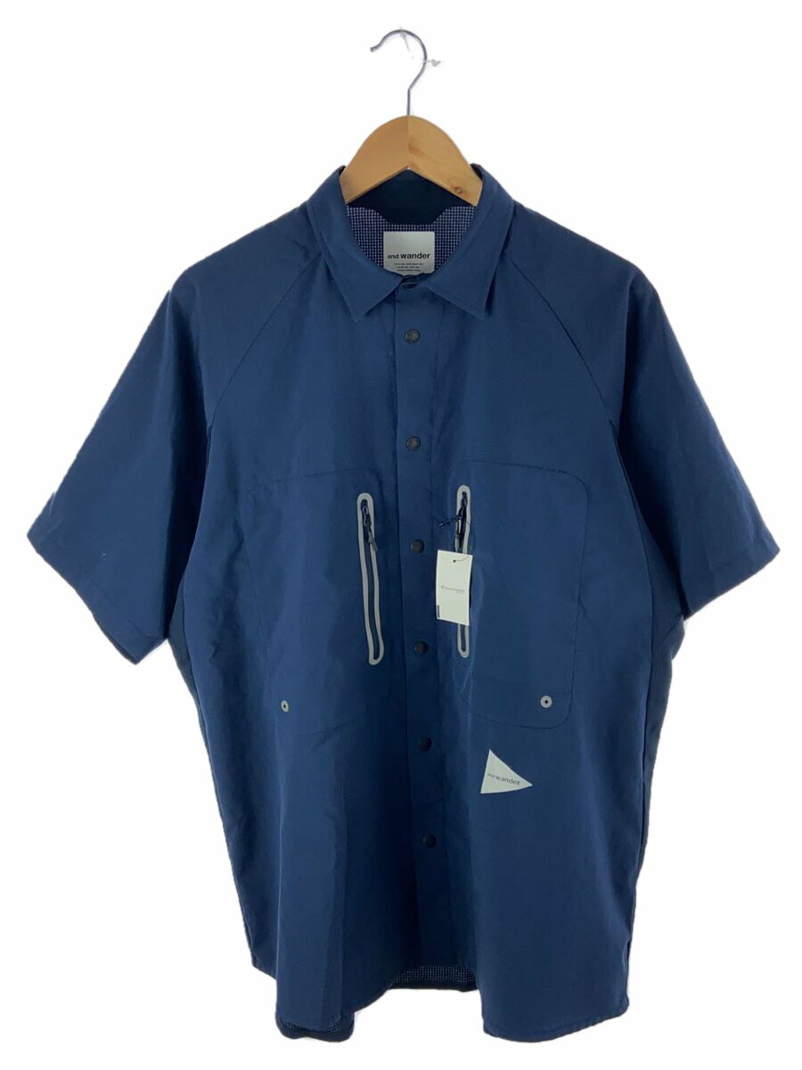 【中古】and wander◆23SS/Unisex Tech SS Shirt/XL/ポリエステル/NVY/574-4153127//【メンズウェア】