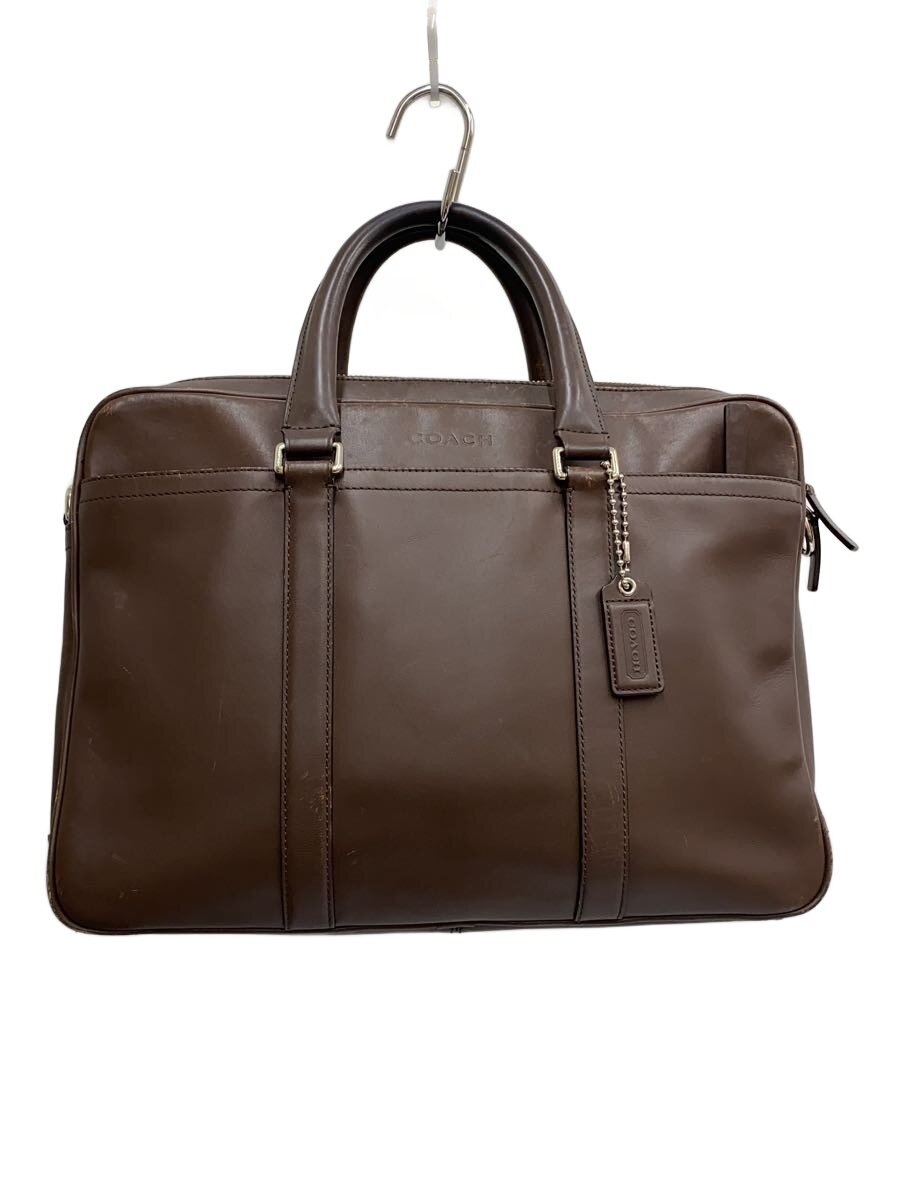 【中古】COACH◆ブリーフケース/レザー/BRW/K1373-F71066//【バッグ】