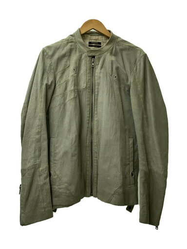 【中古】DIESEL◆レザージャケット・ブルゾン/--/牛革/KHK【メンズウェア】 【中古】DIESEL◆レザージャケット・ブルゾン/--/牛革/KHK【メンズウェア】