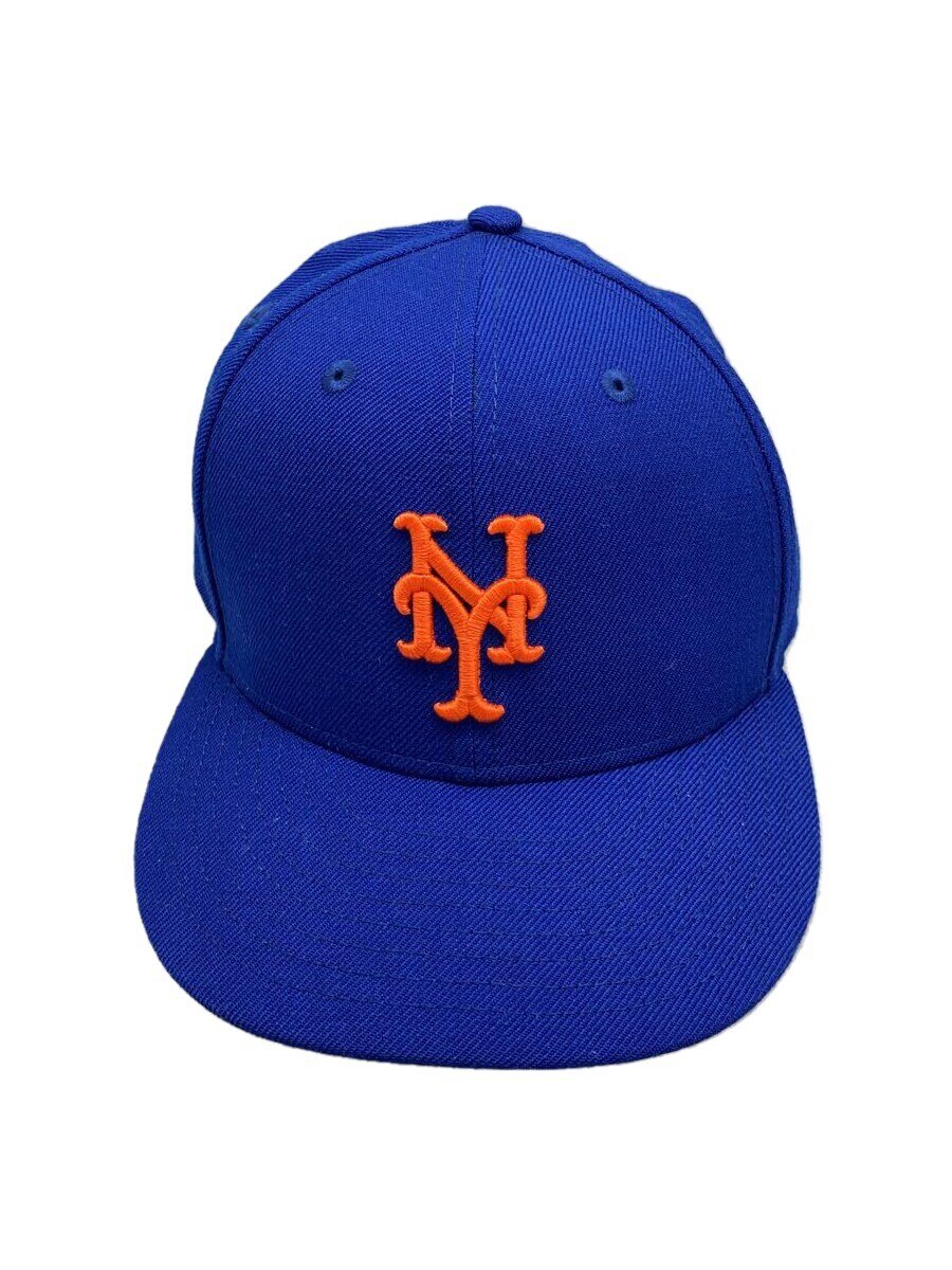 【中古】NEW ERA◆キャップ/7/コットン/ネイビー/メンズ【服飾雑貨他】