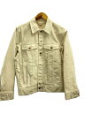 【中古】J.CREW◆Gジャン/XS/コットン/クリーム【メンズウェア】