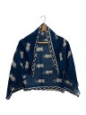 【中古】INOUITOOSH◆ストール/コットン/NVY/総柄/レディース//【服飾雑貨他】