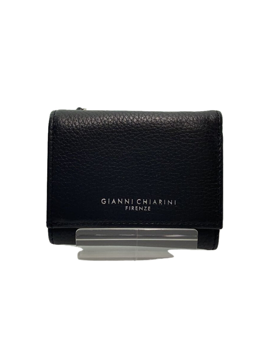 【中古】GIANNI CHIARINI◆3つ折り財布/--/BLK/レディース【服飾雑貨他】