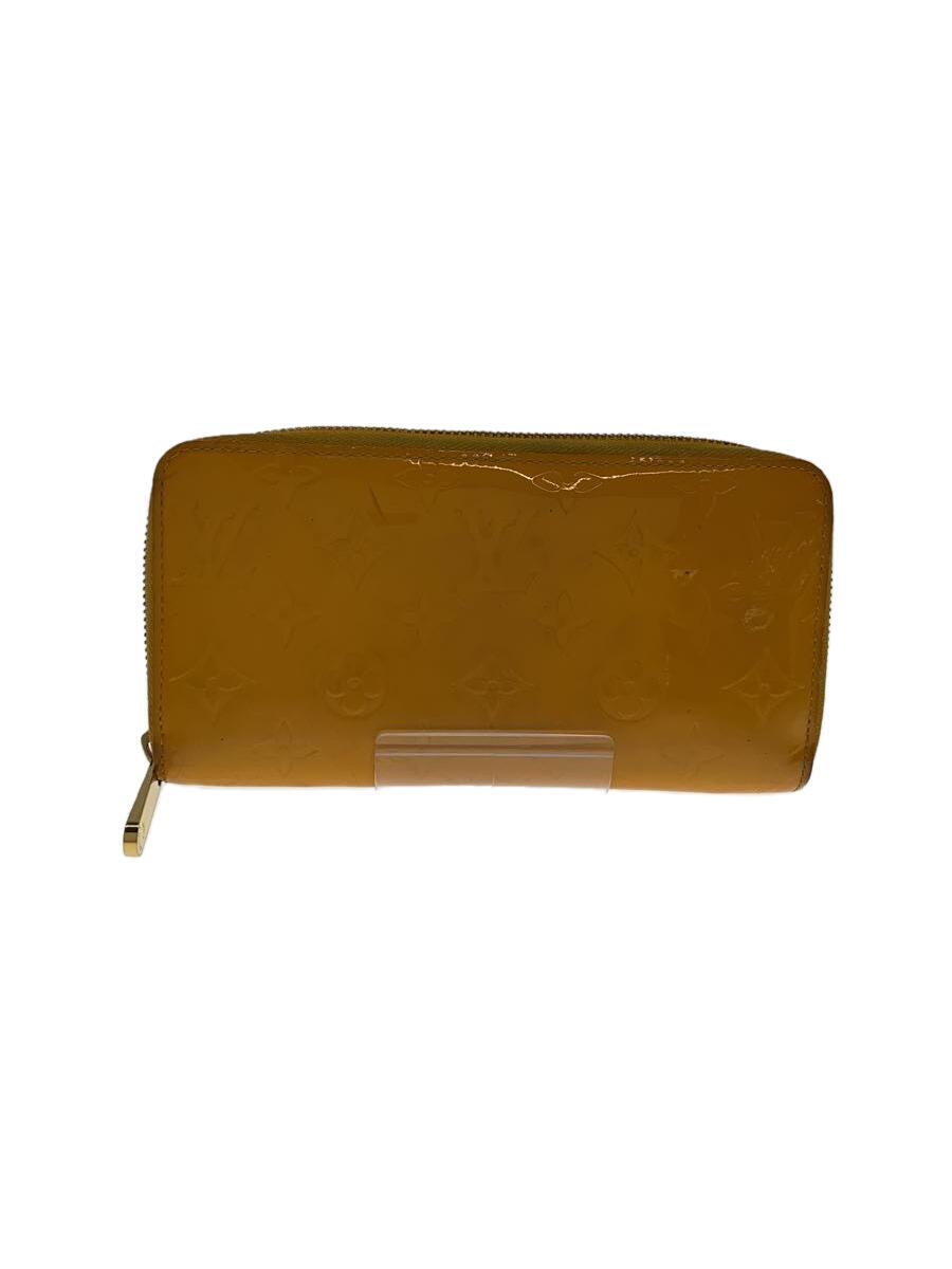 【中古】LOUIS VUITTON◆ジッピー・ウォレット_モノグラム・ヴェルニ_ORN/エナメル/YLW/総柄/レディース【服飾雑貨他】