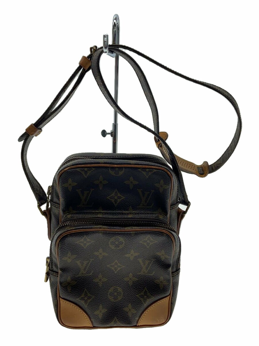 【中古】LOUIS VUITTON◆アマゾン_モノグラム・キャンバス_BRW/PVC/BRW【バッグ】