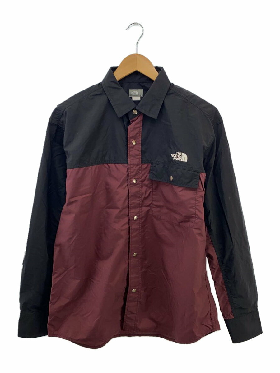 【中古】THE NORTH FACE◆L/S NUPTSE SHIRT_ロングスリーブヌプシシャツ/L/ナイロン/BRD【メンズウェア】