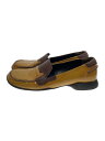 【中古】PRADA◆VERNICE OLD CAMMELLO/スクエアトゥ/ローファー/37/CML/エナメル//【シューズ】