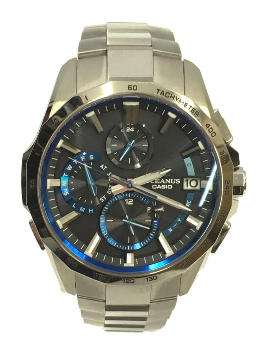 【中古】CASIO◆ソーラー腕時計・OCEA