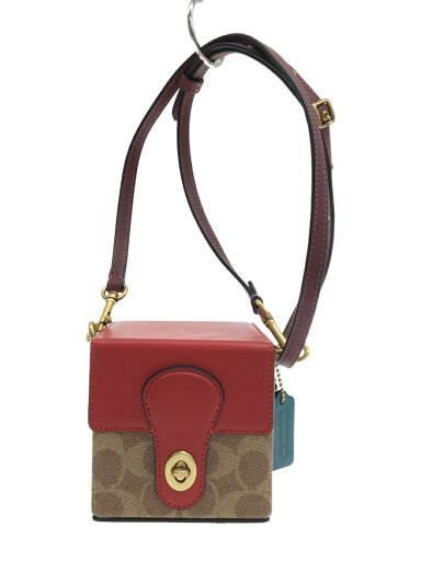 【中古】COACH◆Lunar New Year Square Bag /ショルダーバッグ/レザー/RED/C2442【バッグ】 【中古】COACH◆Lunar New Year Square Bag /ショルダーバッグ/レザー/RED/C2442【バッグ】