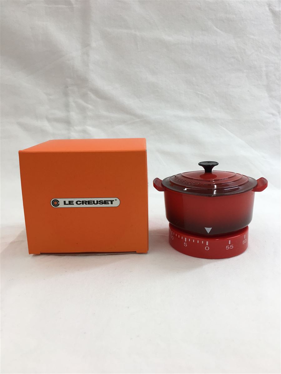 【中古】LE CREUSET キッチンタイマー/ココット・ダムール/生活雑貨その他/RED【キッチン用品】