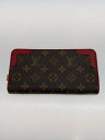 【中古】LOUIS VUITTON◆ジッピー・ウォレット・レティーロ_モノグラム・キャンバス_BRW_スリーズ/PVC/BRW/メンズ【服飾雑貨他】