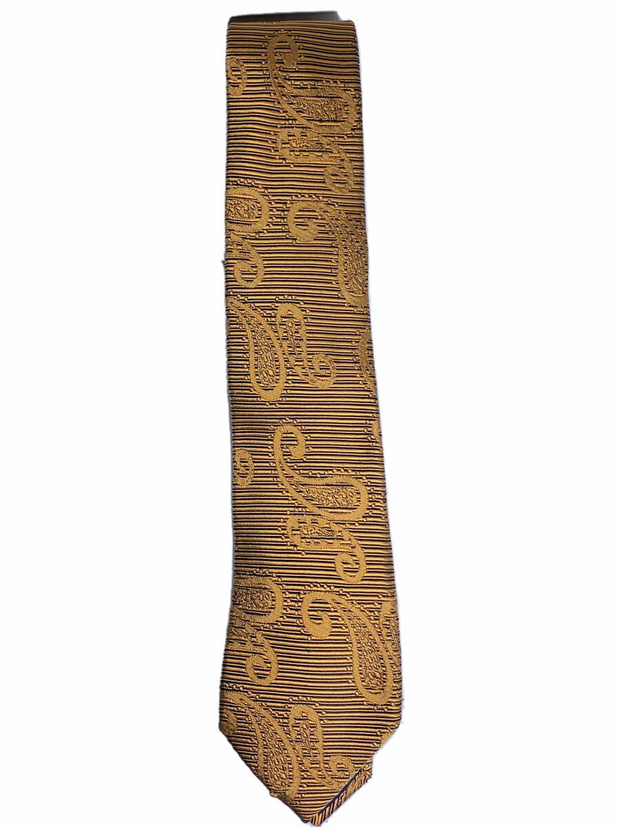 【中古】Savile Row◆ネクタイ/シルク/GLD/総柄/メンズ【服飾雑貨他】