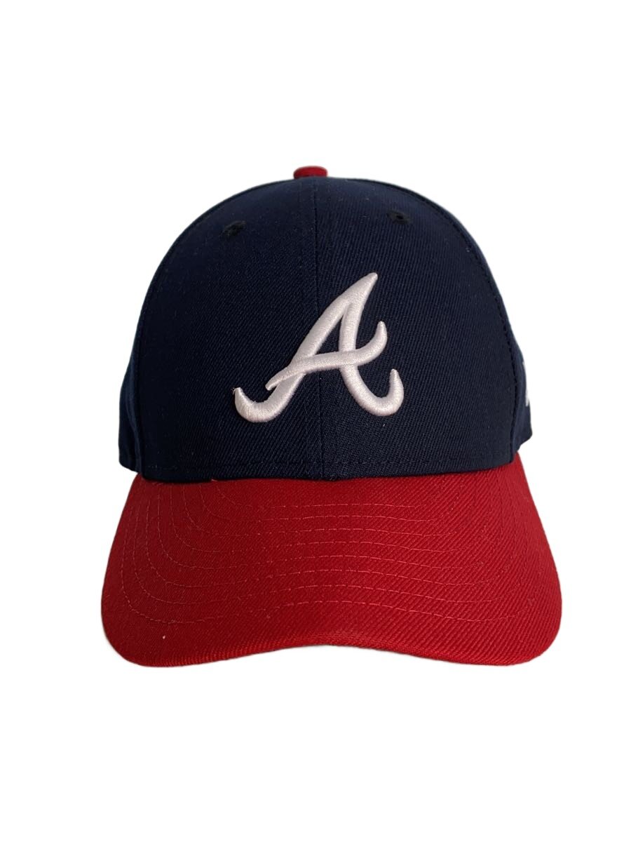 Cap - 【中古】NEW ERA◆キャップ/7 1/8/ポリエステル/NVY/メンズ/アトランタブレーブス【服飾雑貨他】