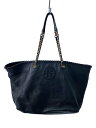 【中古】TORY BURCH◆トートバッグ/レザー/BLK【バッグ】