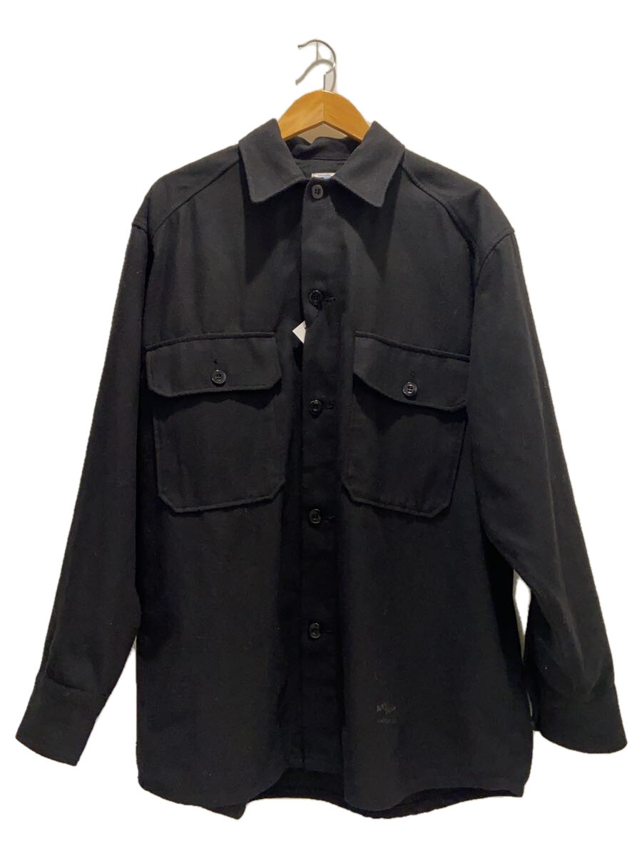 【中古】ARMY TWILL◆長袖シャツ/L/ポリエステル/BLK/無地【メンズウェア】