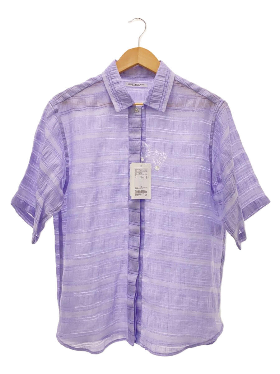 【中古】BEAUTY&YOUTH UNITED ARROWS◆半袖シャツ/ボーダージャカード/FREE/レーヨン/PUP/1616-105-0436【レディースウェア】