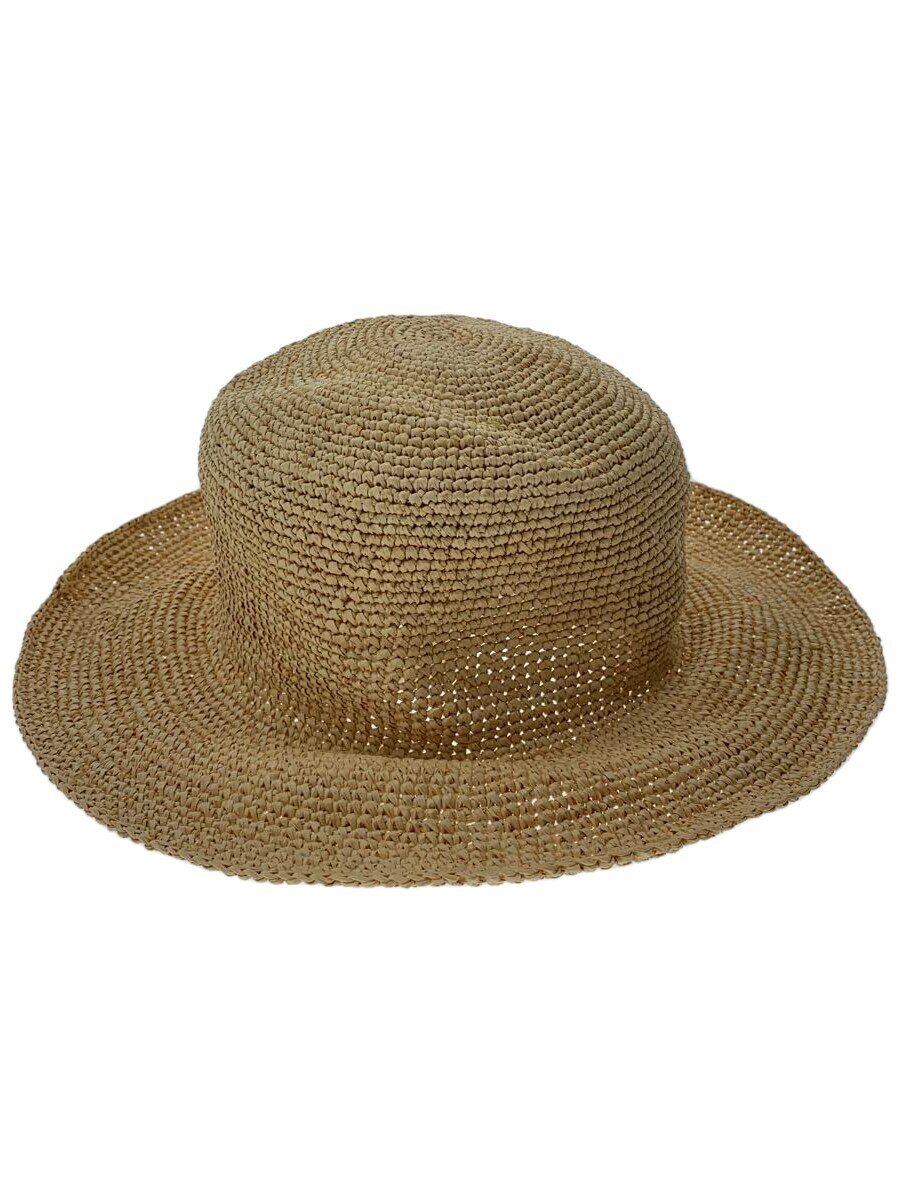 【中古】Ecua-Andino◆ストローハット/--/BEG/無地/レディース【服飾雑貨他】