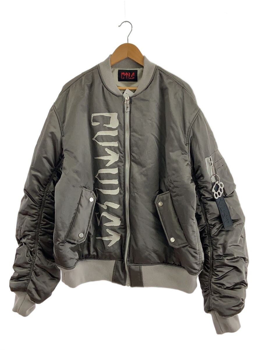 【中古】CVTVLIST◆BIG LOGO MA-1/2/コットン/GRY/2401110101//【メンズウェア】