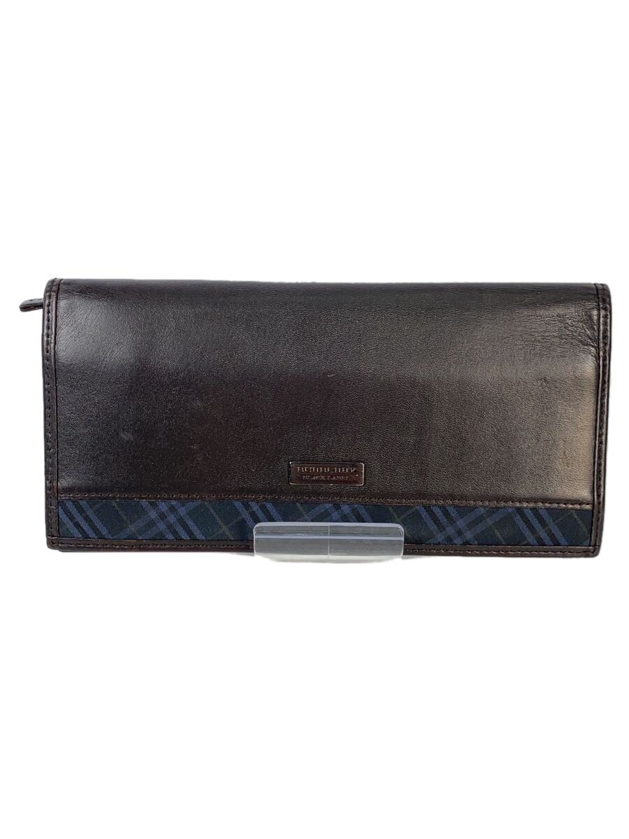 【中古】BURBERRY BLACK LABEL◆長財布/--/BLK/メンズ【服飾雑貨他】