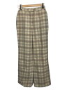 【中古】PENDLETON◆ボトム/--/ウール/BEG/チェック【レディースウェア】