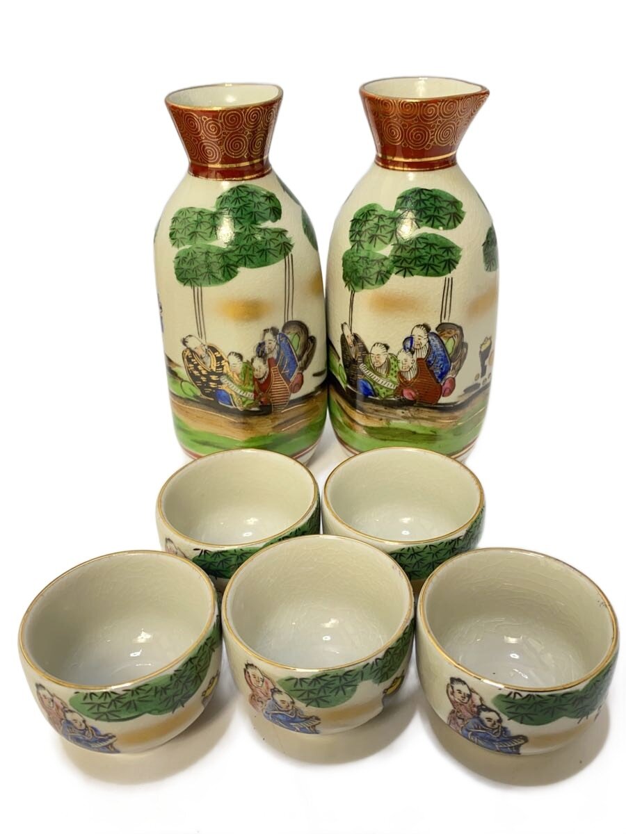【中古】九谷焼◆湯呑/7点セット/WHT/九谷焼//【キッチン用品】