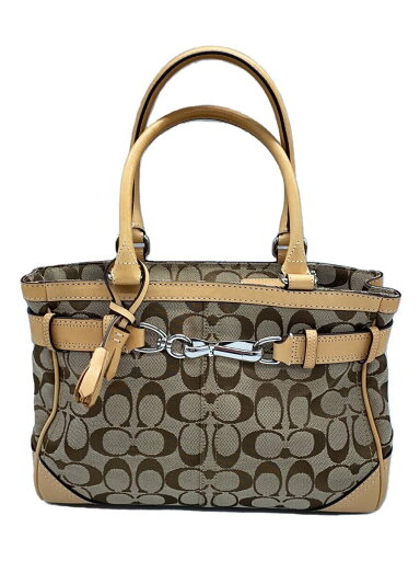 【中古】COACH◆トートバッグ_シグネチャー/キャンバス/BEG【バッグ】 【中古】COACH◆トートバッグ_シグネチャー/キャンバス/BEG【バッグ】
