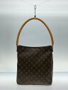 【中古】LOUIS VUITTON◆ルーピングGM/トートバッグ/PVC/BRW/総柄/M51145//【バッグ】