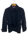 【中古】Paul Smith WOMEN◆トレンチコート/--/アンゴラ/BLK/無地【レディースウェア】