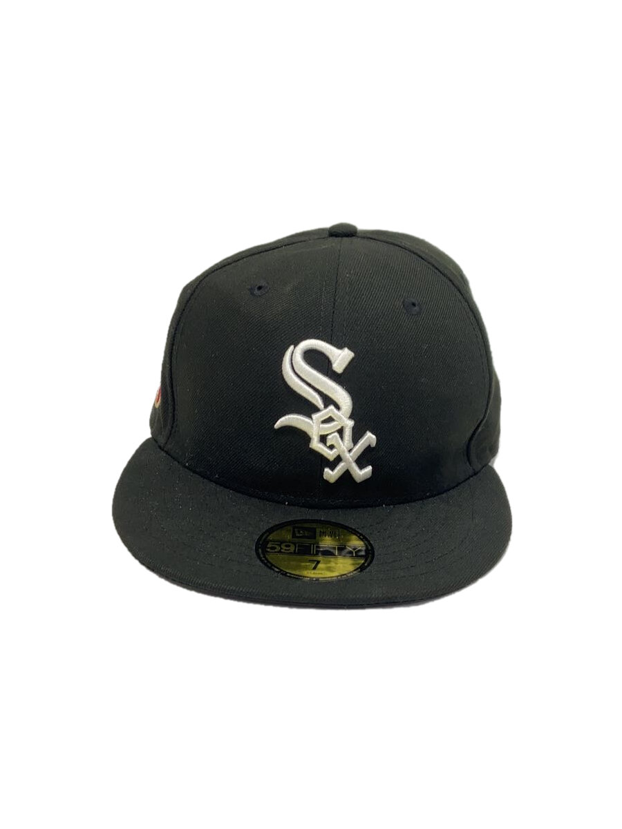 【中古】NEW ERA◆キャップ/7/ポリエステル/BLK/無地/メンズ【服飾雑貨他】