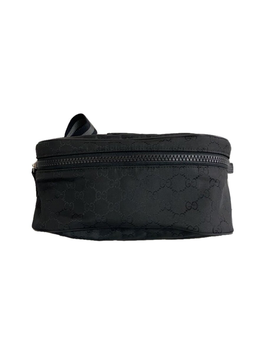 【中古】GUCCI◆ウエストバッグ_GGナイロン/ナイロン/BLK【バッグ】