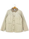 【中古】Barbour◆キルティングジャケット/40/ポリエステル/クリーム【メンズウェア】