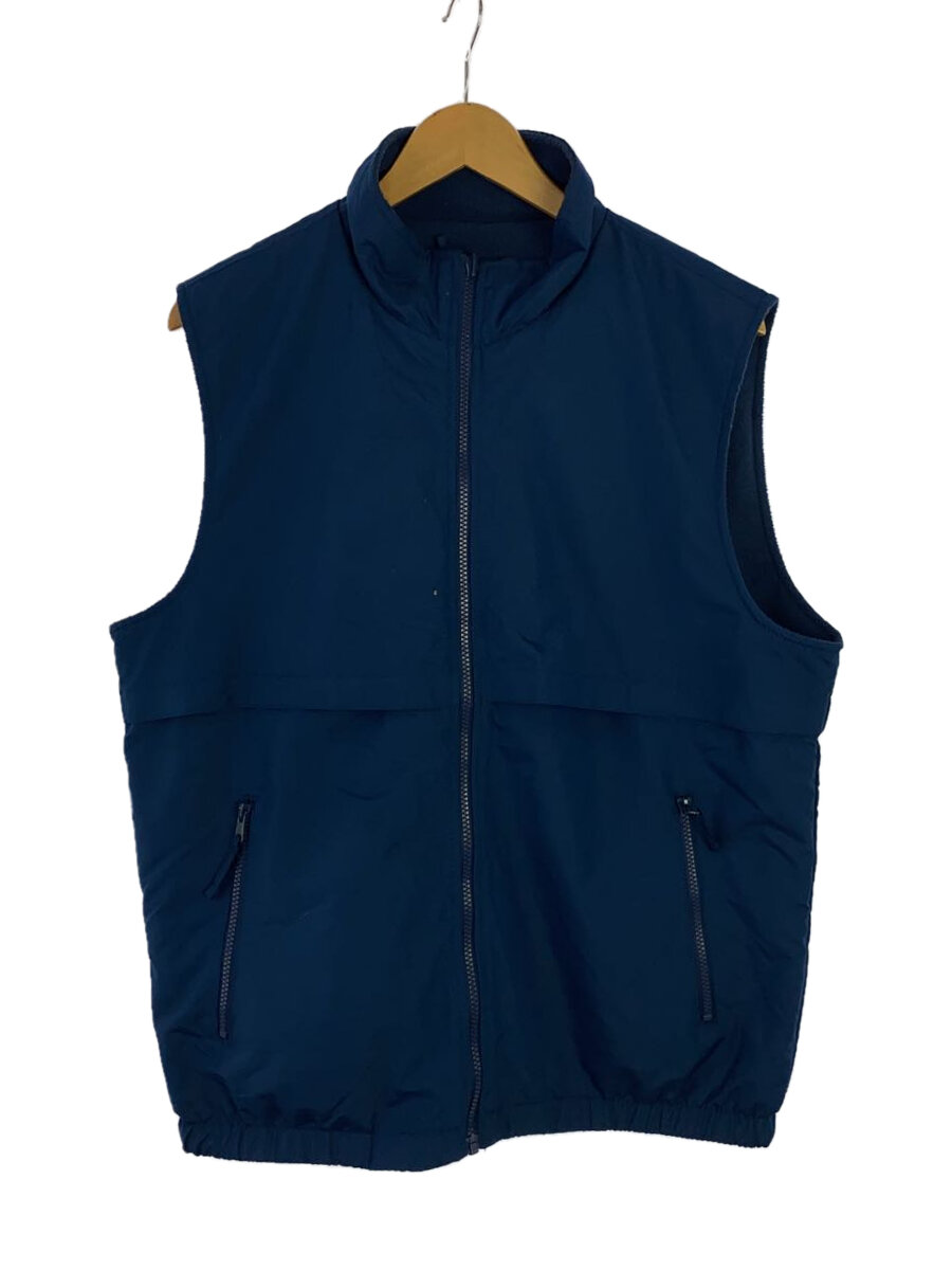 【中古】port authority◆ナイロンベスト/M/ナイロン/NVY/無地/J7490【メンズウェア】