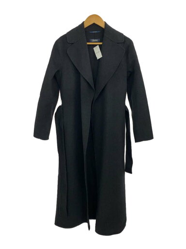【中古】S Max Mara◆コート/40/ウール/BLK【レディースウェア】 【中古】S Max Mara◆コート/40/ウール/BLK【レディースウェア】