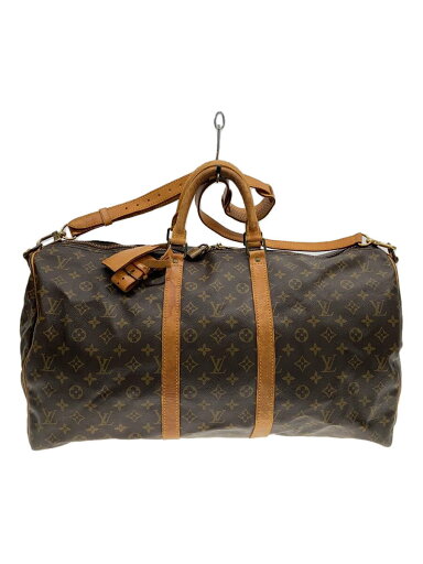【中古】LOUIS VUITTON◆キーポル・バンドリエール60_モノグラム・キャンバス_BRW/PVC/BRW/総柄【バッグ】 【中古】LOUIS VUITTON◆キーポル・バンドリエール60_モノグラム・キャンバス_BRW/PVC/BRW/総柄【バッグ】