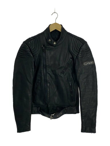 【中古】Belmo design/シングルライダースジャケット/48/レザー/BLK/無地【メンズウェア】 【中古】Belmo design/シングルライダースジャケット/48/レザー/BLK/無地【メンズウェア】