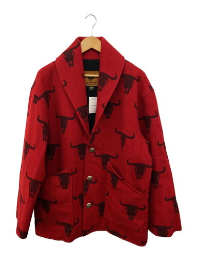 【中古】TRUE GRIT/コート/3/ウール/RED/総柄【メンズウェア】 【中古】TRUE GRIT/コート/3/ウール/RED/総柄【メンズウェア】