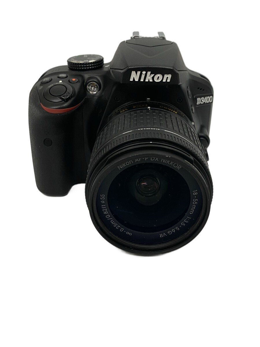 【中古】Nikon◆デジタル一眼カメラ D3400 18-55 VR レンズキット [ブラック]【カメラ】
