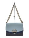 【中古】COACH◆金具スレ有/チェーンショルダーバッグ/レザー/BLU/無地/F80834//【バッグ】