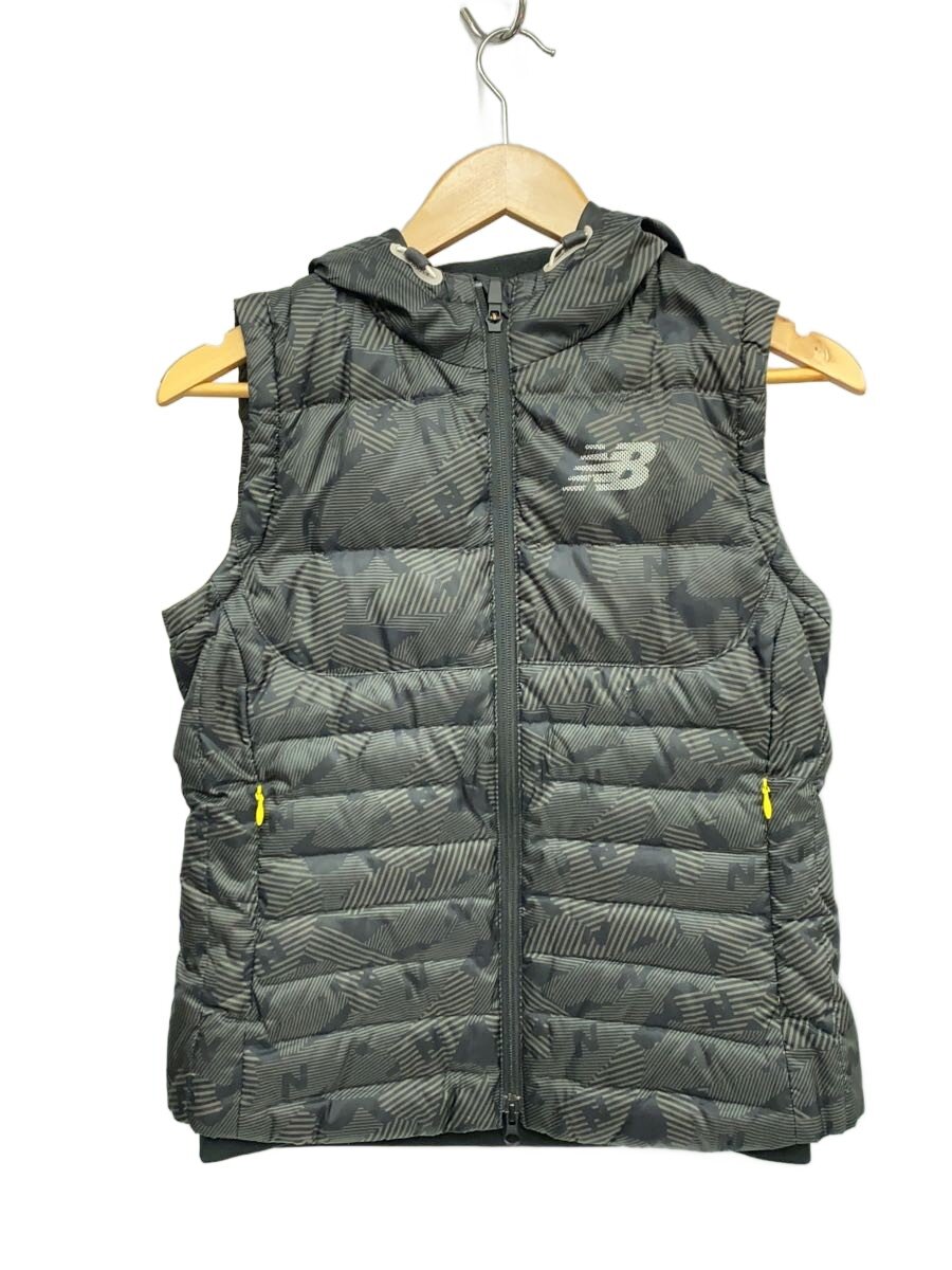 【中古】NEW BALANCE◆ダウンベスト/スポーツウェアー/O/KHK【スポーツ】