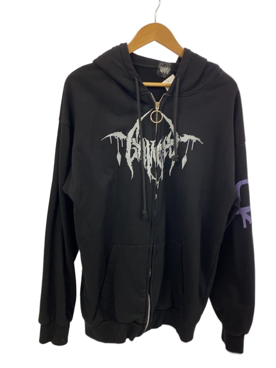 【中古】GAMCHU/ジップパーカー/FREE/コットン/BLK/GAM23-004【レディースウェア】