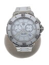 【中古】TAGHeuer◆フォーミュラ1_レディ_クロノグラフ_12Pダイヤ_QZ_SS/CE_41mm/アナログ/WHT/SLV【服飾雑貨他】(2)
