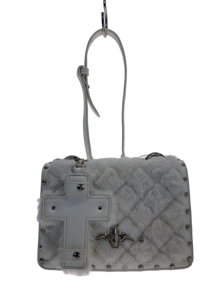 【中古】dim moire/ショルダーバッグ/--/WHT/無地【バッグ】