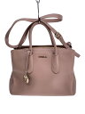 【中古】FURLA◆バッグ/ハンドバッグ/2wayバッグ/PVC/ピンク/無地/内側ヨゴレ有/フルラ【バッグ】