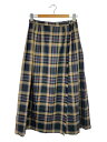 【中古】O’NEIL OF DUBLIN◆ロングプリーツスカート/36/ウール/BRW/チェック【レディースウェア】(4)
