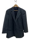 【中古】RALPH LAUREN◆テーラードジャケット/80s/POLO UNIVERCITY CLUB/ウール/GRY/ストライプ【メンズウェア】